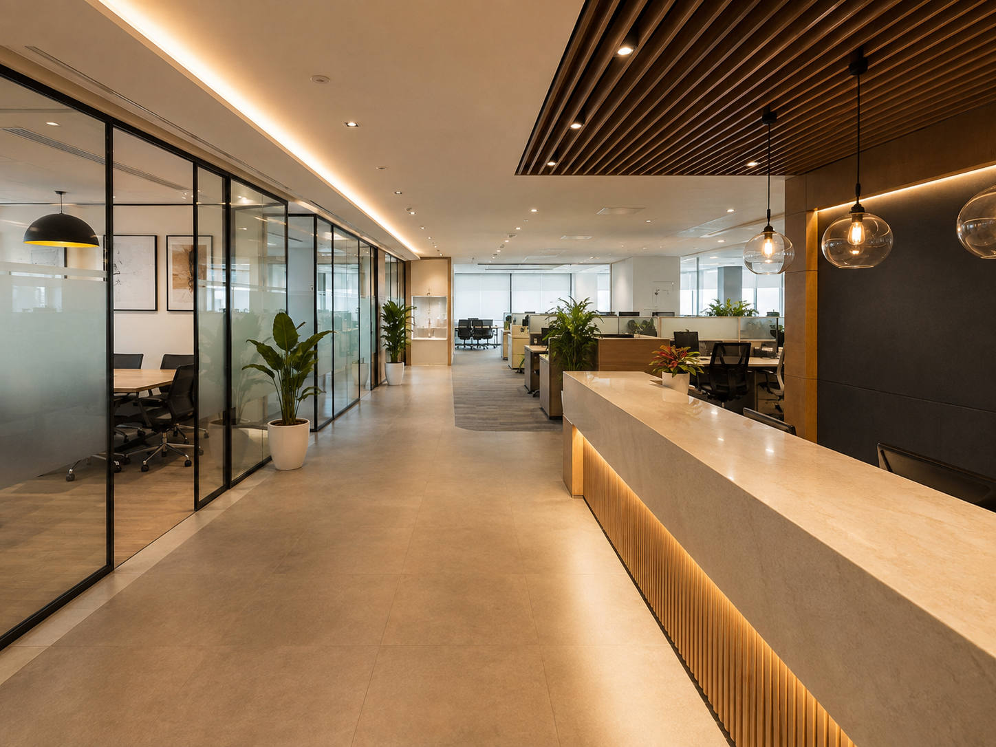 Illustrative modern commercial office